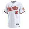 Gunnar Henderson Baltimore Orioles Nike Home Limited Player Jersey - White - Back View