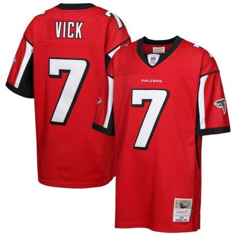 Michael Vick Atlanta Falcons Mitchell & Ness Youth 2003 Legacy Retired Player Jersey - Red - Front View
