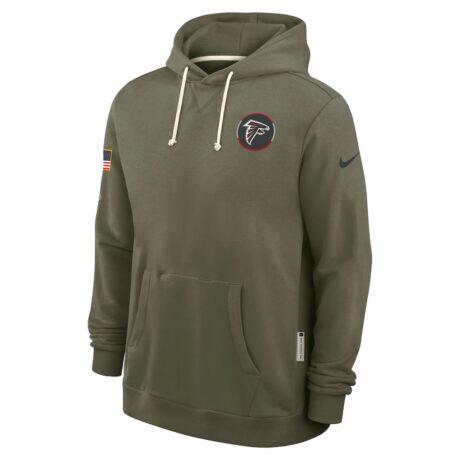 Atlanta Falcons Nike 2025 Salute to Service Sideline Standard Issue Dri-FIT Hoodie - - Front View