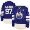 Connor McDavid Edmonton Oilers '47 Player Name & Number Sweep Check Eternal Lacer Sweatshirt - - Back View