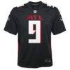 Michael Penix Jr. Atlanta Falcons Nike Youth Team Game Jersey - Black - Back View