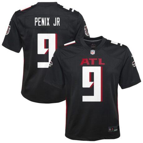 Michael Penix Jr. Atlanta Falcons Nike Youth Team Game Jersey - Black - Front View