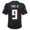 Michael Penix Jr. Atlanta Falcons Nike Youth Team Game Jersey - Black - Side View