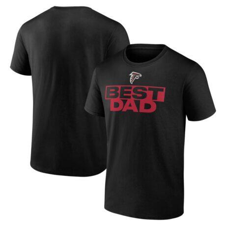 Atlanta Falcons Greatest Dad T-Shirt - Black - Front View