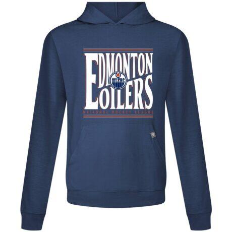 Edmonton Oilers Levelwear Relay Powerhouse Pullover Hoodie - Navy - Front View