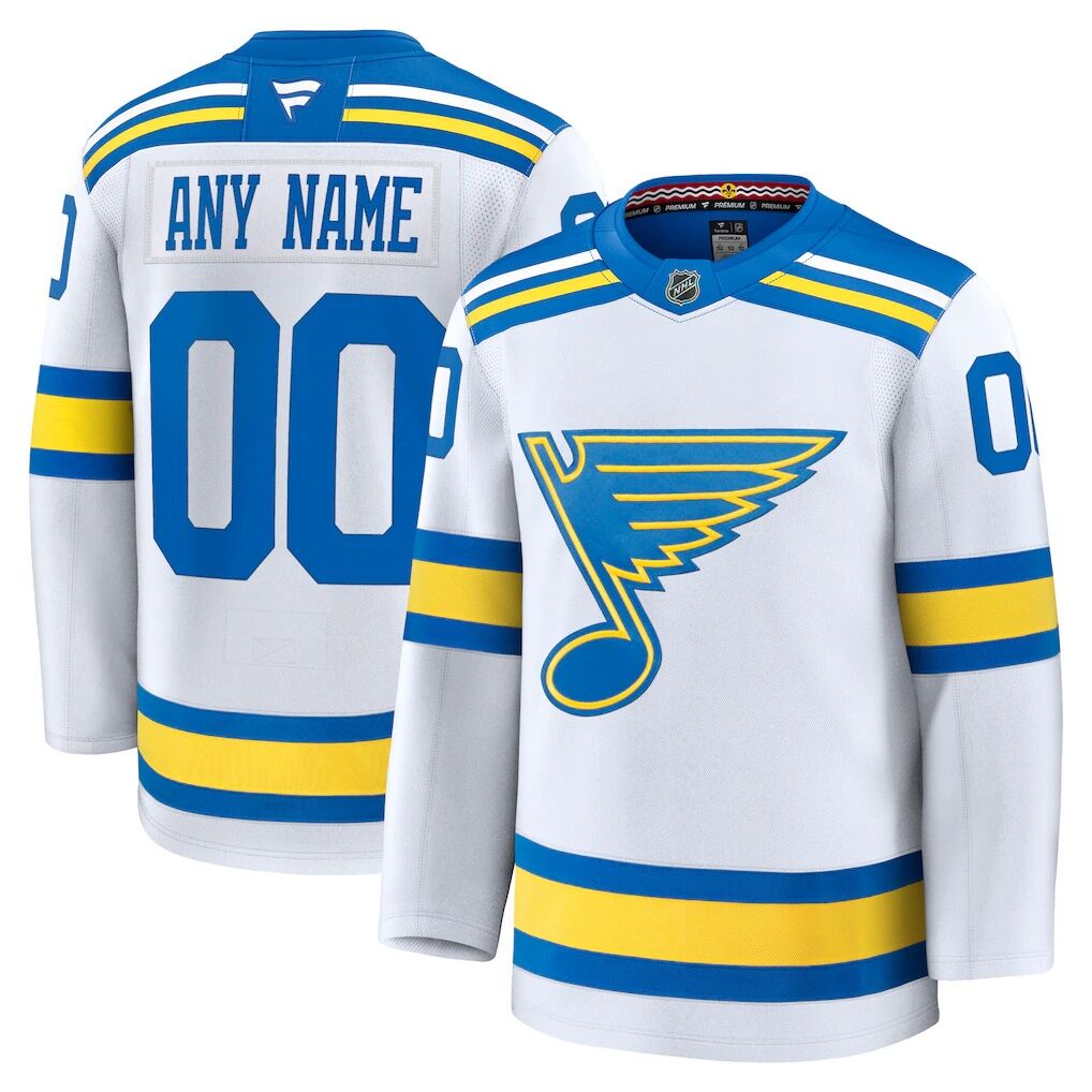 St. Louis Blues Fanatics Away Premium Custom Jersey