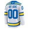 St. Louis Blues Fanatics Away Premium Custom Jersey - White - Side View