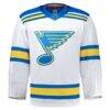 St. Louis Blues Fanatics Away Authentic Pro Jersey - White - Back View