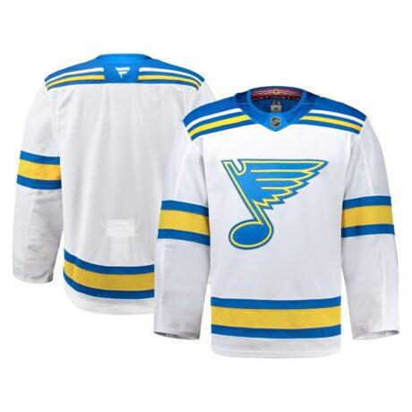St. Louis Blues Fanatics Away Authentic Pro Jersey - White - Front View