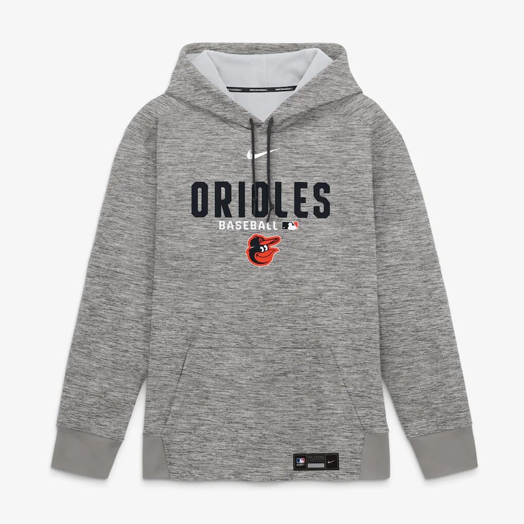Baltimore Orioles Nike Authentic Collection Therma-FIT Hoodie – Heather Charcoal