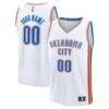 Oklahoma City Thunder Fanatics Fast Break Custom Jersey - White - Front View
