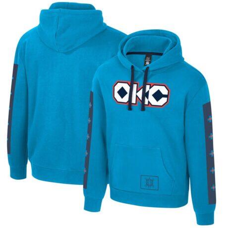 Oklahoma City Thunder Stadium Essentials Unisex 2025/26 City Edition City Star Hoodie - Blue - Front View