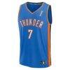 Chet Holmgren Oklahoma City Thunder Fanatics Youth 2025 NBA Finals Champions Fast Break Replica Player Jersey - Blue - - Back View