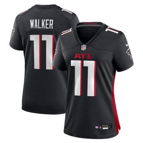 Jalon Walker Atlanta Falcons Nike Women's Team Game Jersey - Black - Front View