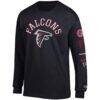 Atlanta Falcons Champion Seal Long Sleeve T-Shirt - Black - Back View