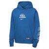Oklahoma City Thunder Nike Youth Courtside Club Premiere Hoodie - Blue - Side View