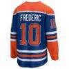 Trent Frederic Edmonton Oilers Fanatics Home Breakaway Jersey - - Side View