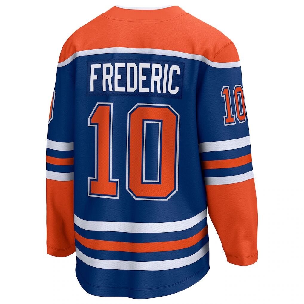 Trent Frederic Edmonton Oilers Fanatics Home Breakaway Jersey – Royal