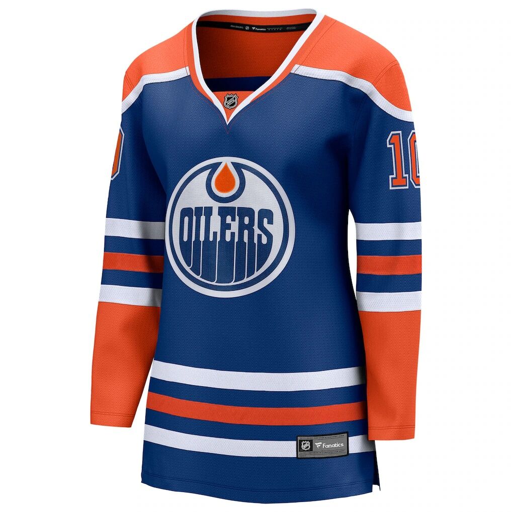 Trent Frederic Edmonton Oilers Fanatics Women’s Home Breakaway Jersey – Royal