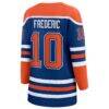 Trent Frederic Edmonton Oilers Fanatics Women's Home Breakaway Jersey - - Side View