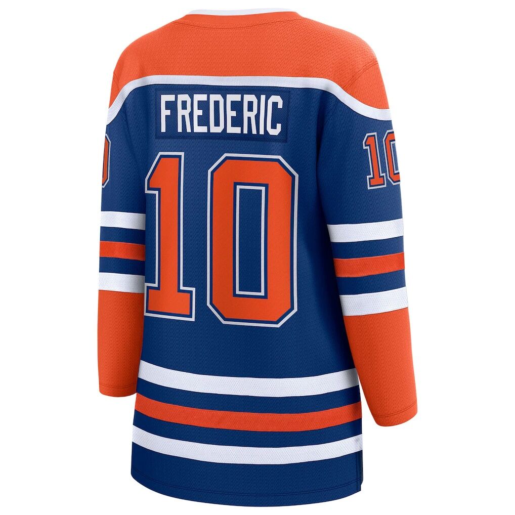 Trent Frederic Edmonton Oilers Fanatics Women’s Home Breakaway Jersey – Royal