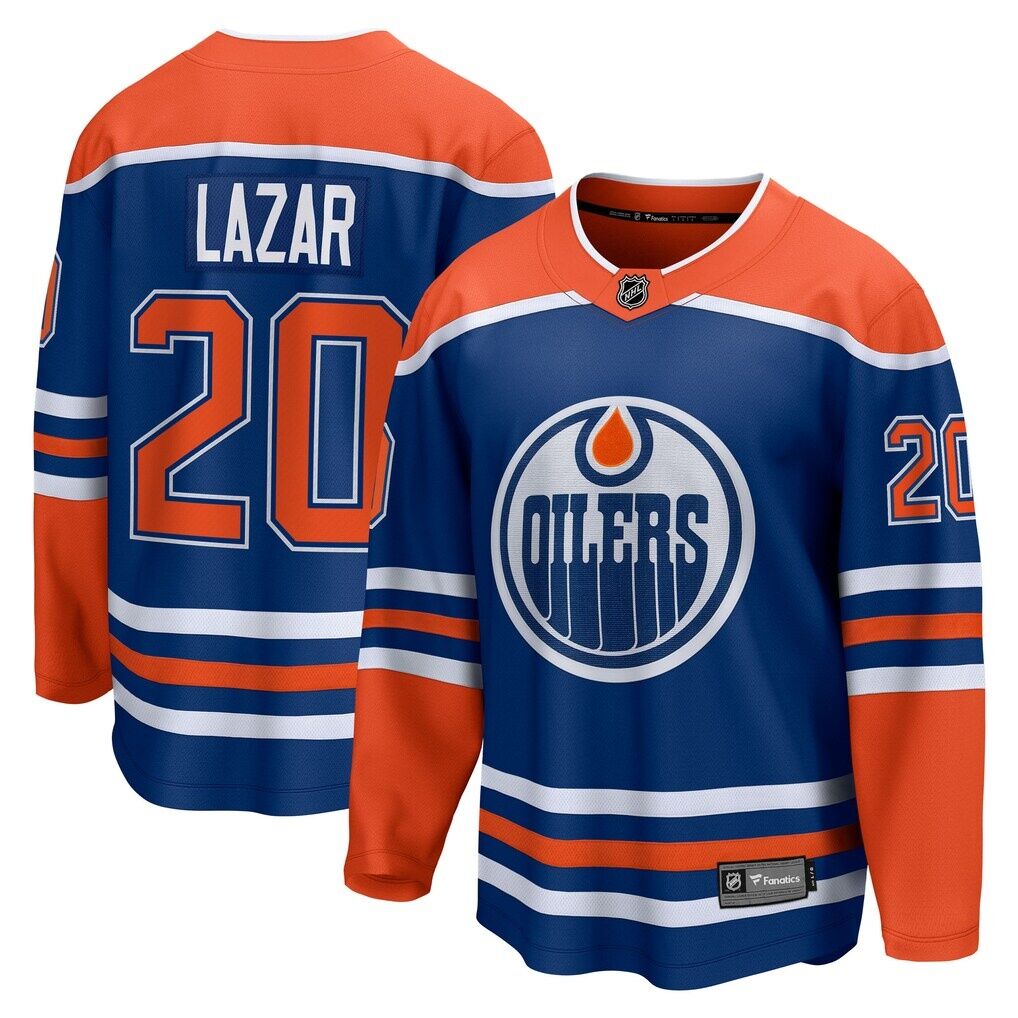 Curtis Lazar Edmonton Oilers Fanatics Home Breakaway Jersey – Royal