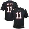 Jalon Walker Atlanta Falcons Nike Youth Alternate Game Jersey - Black - Front View