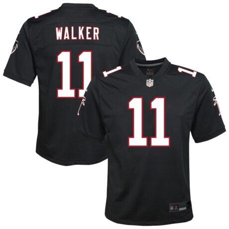 Jalon Walker Atlanta Falcons Nike Youth Alternate Game Jersey - Black - Front View