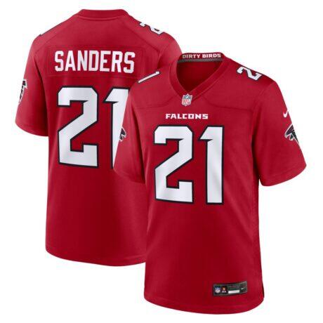 Deion Sanders Atlanta Falcons Nike Retired Player Game Jersey - Red - Front View