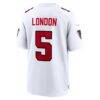 Drake London Atlanta Falcons Nike Game Jersey - White - Back View