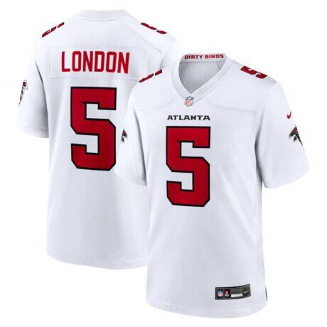 Drake London Atlanta Falcons Nike Game Jersey - White - Front View