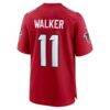 Jalon Walker Atlanta Falcons Nike Game Jersey - Red - Side View