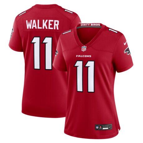 Jalon Walker Atlanta Falcons Nike Women's Game Jersey - Red - Front View