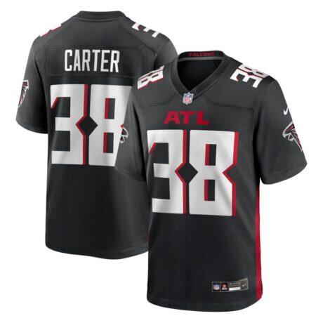 Nathan Carter Atlanta Falcons Nike Team Game Jersey - Black - Front View