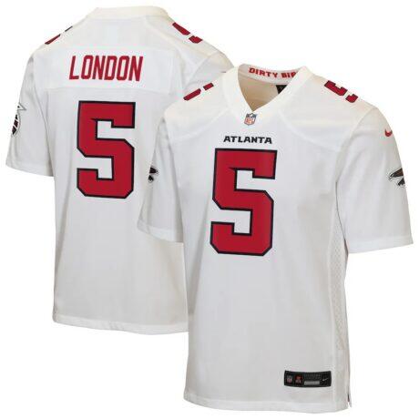 Drake London Atlanta Falcons Nike Youth Game Jersey - White - Front View