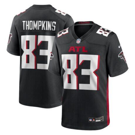 Deven Thompkins Atlanta Falcons Nike Team Game Jersey - Black - Front View