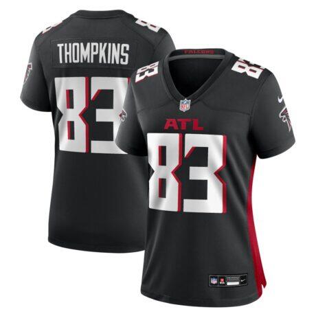 Deven Thompkins Atlanta Falcons Nike Women's Team Game Jersey - Black - Front View