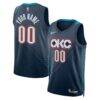 Oklahoma City Thunder Nike Unisex 2025/26 City Edition Swingman Custom Jersey - Blue - Front View