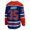 Tristan Jarry Edmonton Oilers Fanatics Home Premier Breakaway Player Jersey - - Side View
