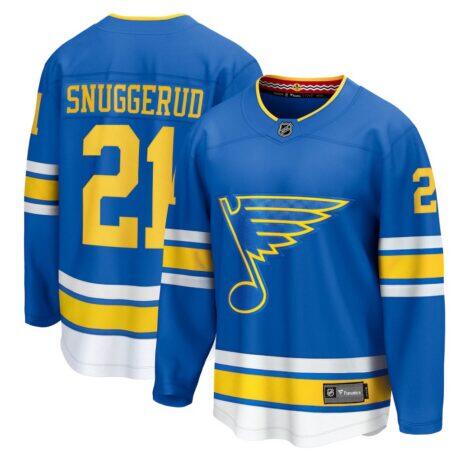 Jimmy Snuggerud St. Louis Blues Fanatics Home Breakaway Jersey - Blue - Front View