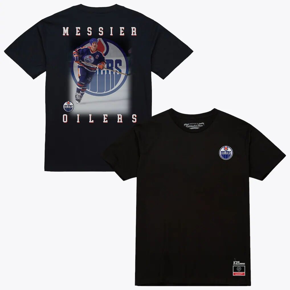 Mark Messier Edmonton Oilers Mitchell & Ness Photo T-Shirt