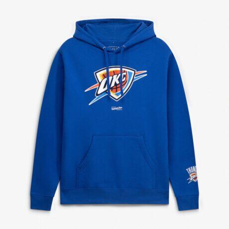 Oklahoma City Thunder Mitchell & Ness Basic Fleece Hoodie - Blue - Front View