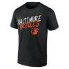 Baltimore Orioles Hustle Personalized Name & Number T-Shirt - Black - Side View