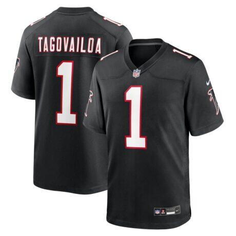 Tua Tagovailoa Atlanta Falcons Nike Alternate Game Jersey - Black - Front View