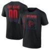 Atlanta Falcons Home Field Pop Personalized Name & Number T-Shirt - Black - Front View