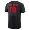 Atlanta Falcons Home Field Pop Personalized Name & Number T-Shirt - Black - Side View