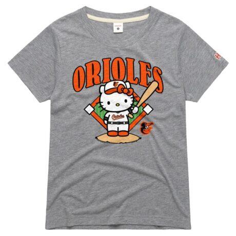 Baltimore Orioles Homage Women's Hello Kitty x MLB Tri-Blend T-Shirt