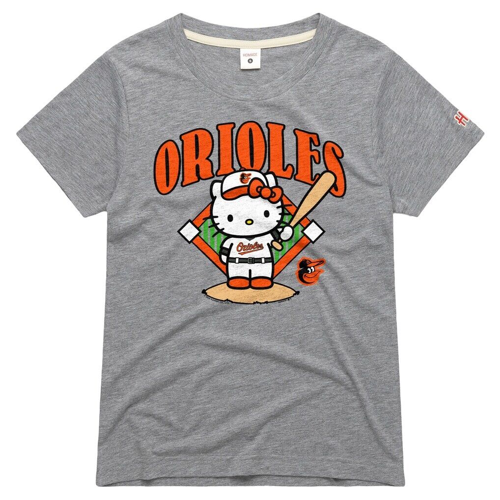 Baltimore Orioles Homage Women’s Hello Kitty x MLB Tri-Blend T-Shirt