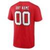 Atlanta Falcons Team Authentic Classic Personalized Name & Number T-Shirt - Red - Side View
