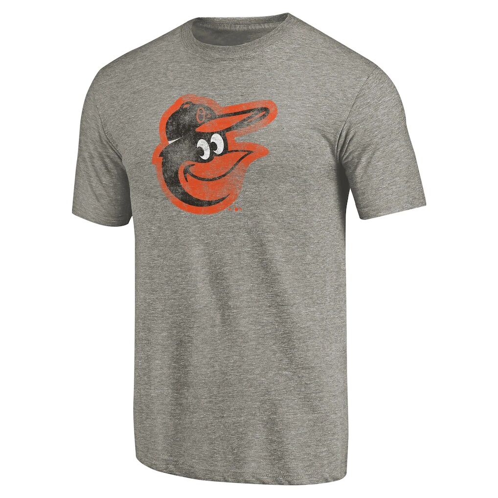 Baltimore Orioles Distressed Team Tri-Blend T-Shirt – Ash